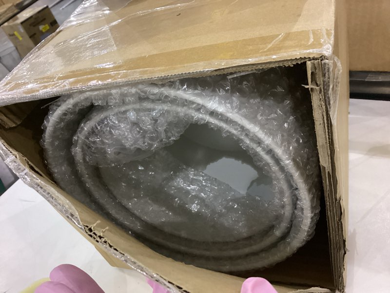 Condition photo showing As Is for Sinolodo Mid Century Planter with Gold Plant Stand, 3 pcs Modern Planters for Indoor Plants, Metal Floor Planter Set with Foldable Stand(Pack of 3) (White Pot Black Stand, 9''+8''+7'') White Pot Black Stand 9''+8''+7''