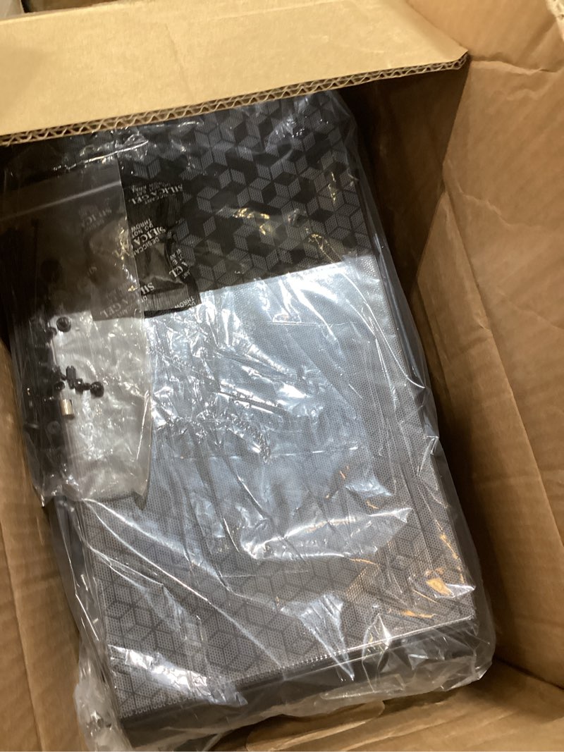 Condition photo showing As Is for cooler master masterbox q300l micro-atx tower with magnetic design dust filter, transparent acrylic side panel, adjustable i/o & fully ventilated airflow, black (mcb-q300l-kann-s00)