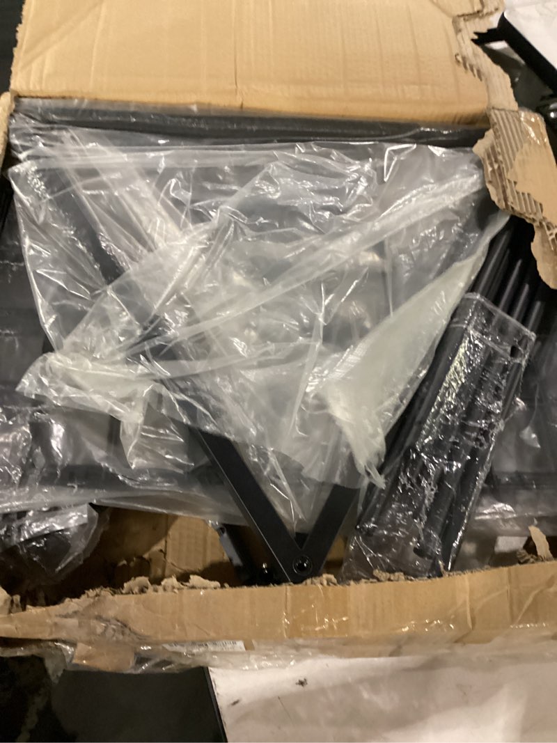 Condition photo showing Good Condition for 3-sided gridwall stand with wheels 24"x68" wire grid for vendor events | foldable 3-panel design — snaps together in 5 min, no tools needed. locks flat for transport to retail & craft shows.