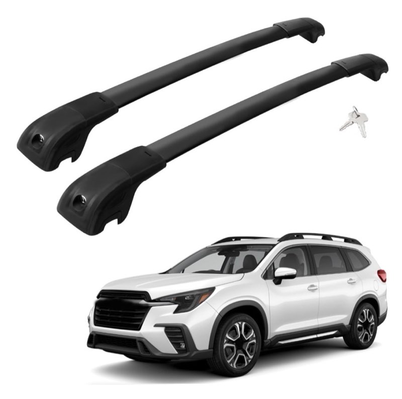 Car Roof Rack Cross Bars Compatible with 2019-2025 Subaru Ascent (for Raised Side Rails), Aluminum Lockable Roof Cross Bars for Kayak Bike Rooftop Cargo Carrier Bag Basket Luggage