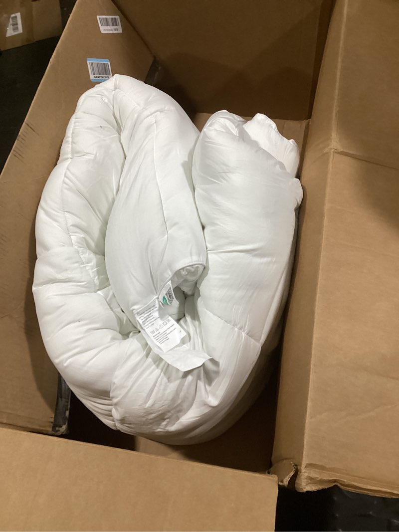 Condition photo showing As Is for (similar) coonp king mattress topper, extra thick pillowtop, cooling plush mattress pad cover cotton top bed topper protector with 8-21 inch deep pocket white king