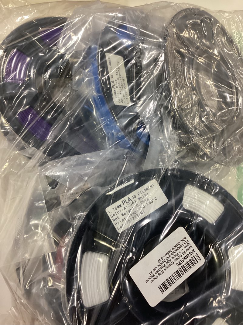 Condition photo showing New/Like New for dynta 3d printer filament 250g 53mm spool - 1.75mm high precision regular pla compatible with bambu lab a1 mini, creality ender-3 v3, flashforge, black, white, red, green, blue, purple for beginners