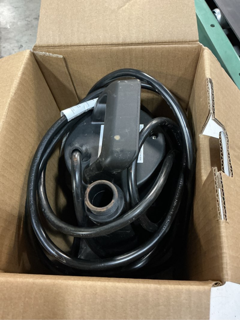 Condition photo showing As Is for utilitech 1/6-hp 115-volt 25-gpm thermoplastic submersible utility pump