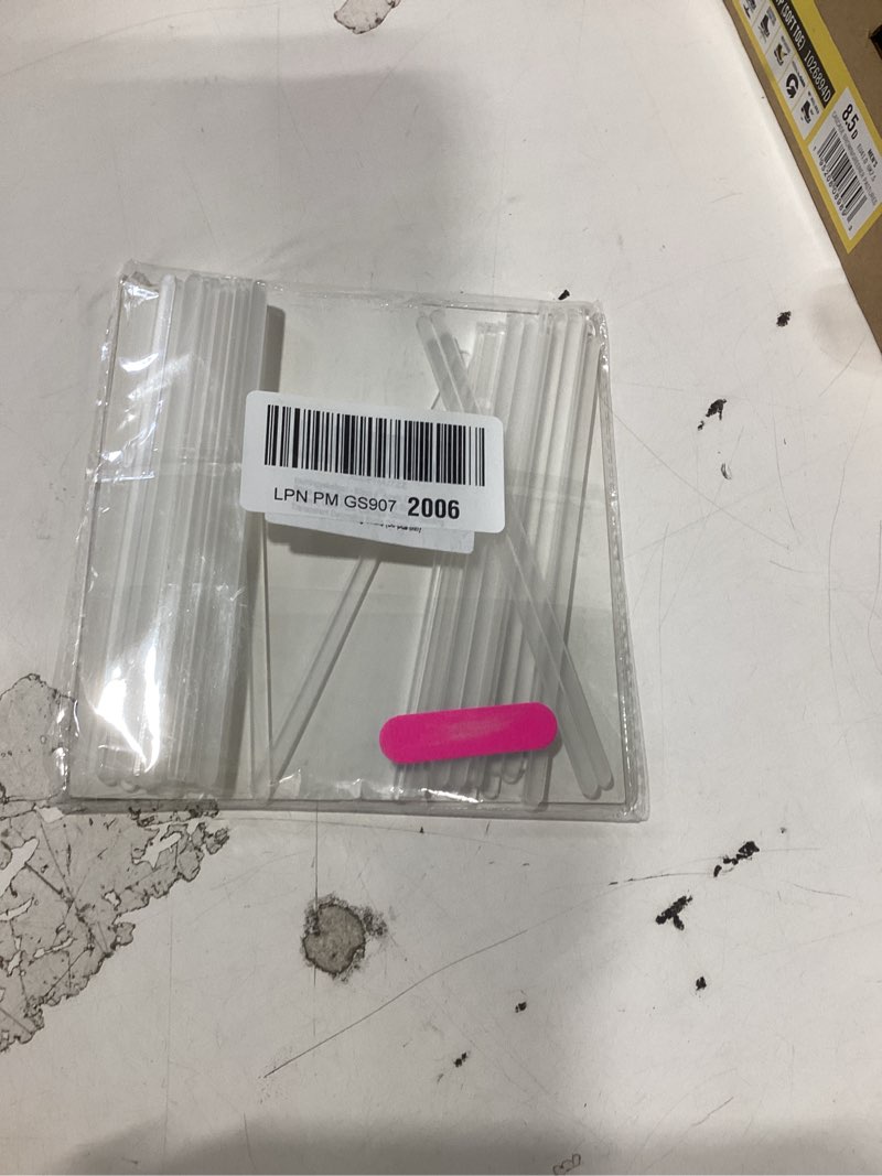 Condition photo showing As Is for 50pcs 6" acrylic cake topper sticks - 5mm flat clear plexiglass sticks for cupcake toppers, cake pops, lollipops - strong unbending transparent decorating sticks (50 pcs 6in)