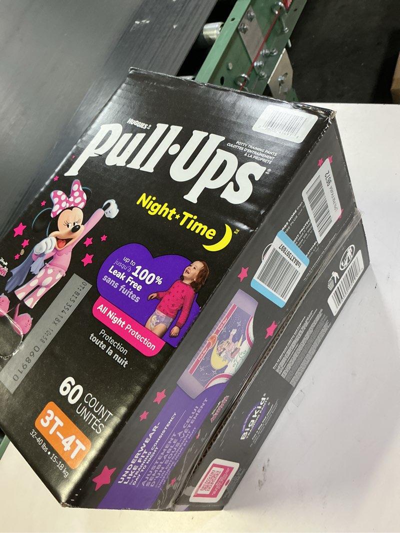 Condition photo showing New/Like New for Pull-Ups Girls' Nighttime Potty Training Pants, Training Underwear, 3T-4T (32-40 lbs), 60 Ct 3T-4T 60