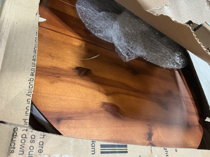 Condition photo showing Good Condition for 21" Acacia Wood Lazy Susan for Table Top - Wooden Turntable Serving Tray for Charcuterie Boards Cheese Board - Extra Large Round Lazy Susan Organizer - Kitchen Revolution for Countertop 21 Inch Acacia Wood