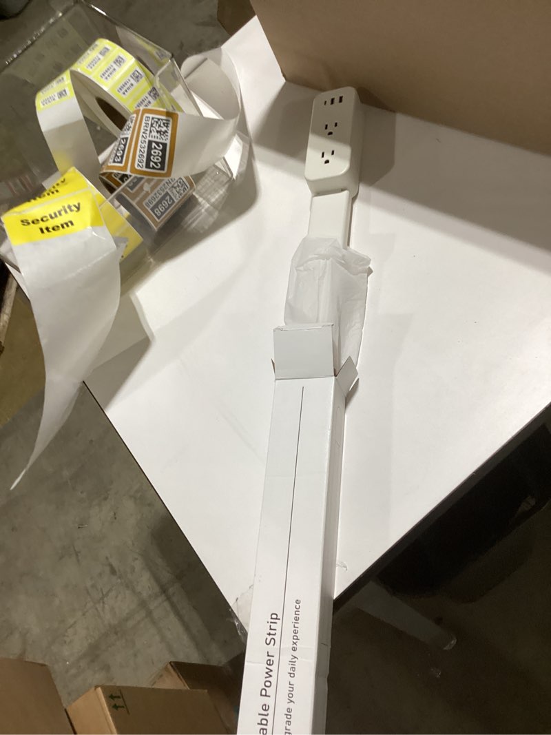 Outlet Extender Stick Features 2 USB-A, USB-C and 2 AC Outlets, Extends 22"-34", Rotates 180° Access