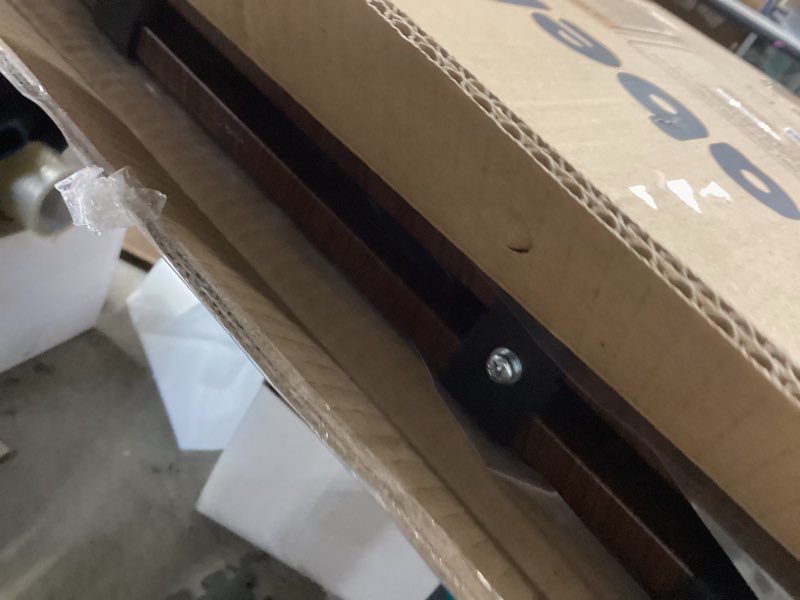 Condition photo showing Good Condition for babelio baby gate for stairs & doorways, 26-43" w 28" h no bottom bar| easy installation| one-handed operation| auto-close| hardware mount (drill needed) safety dog/pet gate (black wood pattern) black wood pattern - b17 28" h, 26-43" w-standard