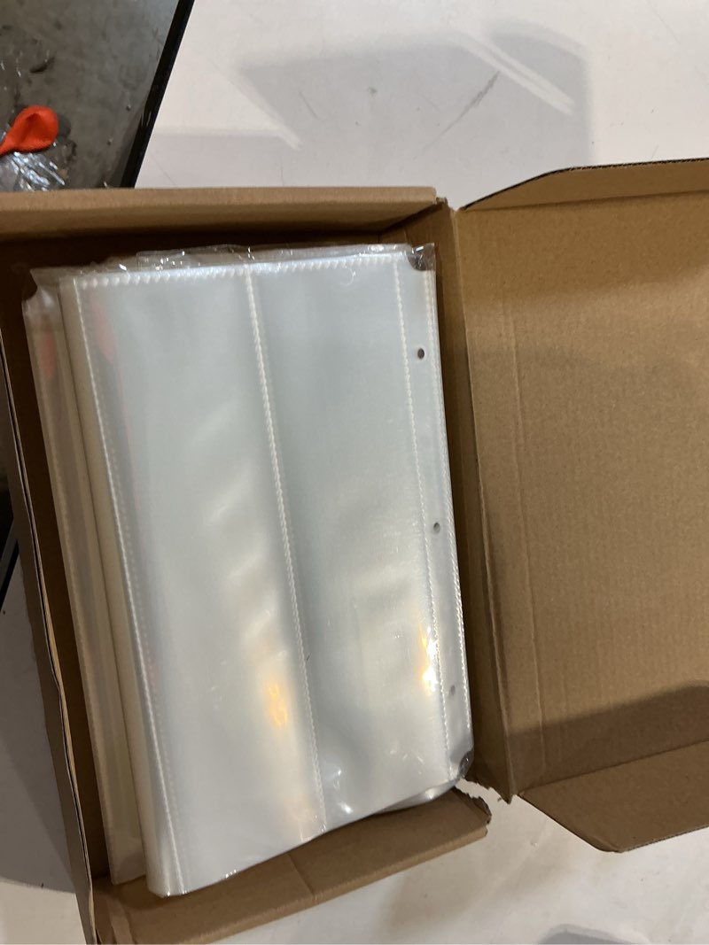 Condition photo showing Good Condition for 80 pack award ribbon organizer holder for 2 x 8 inch swim ribbons clear plastic display pages sleeves for 3 ring binder swimming gymnastics award prize contest competition