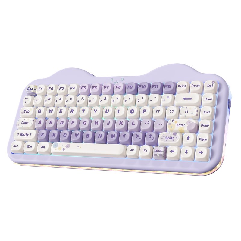 YUNZII C75 Wireless Mechanical Keyboard,75% Layout, Hot-Swappable NKRO,BT5.0/2.4G/USB-C Mode,Dye-Sub