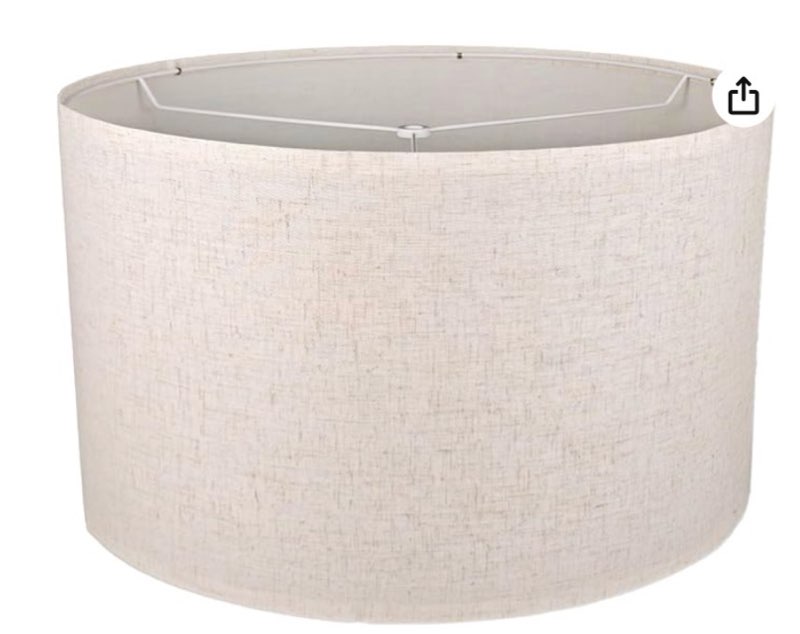 line lamp shades,18" top x 18" bottom x 12" high,assembly required large drum lampshade, replacement lamp shades for table lamps, floor lamps, spider fitter