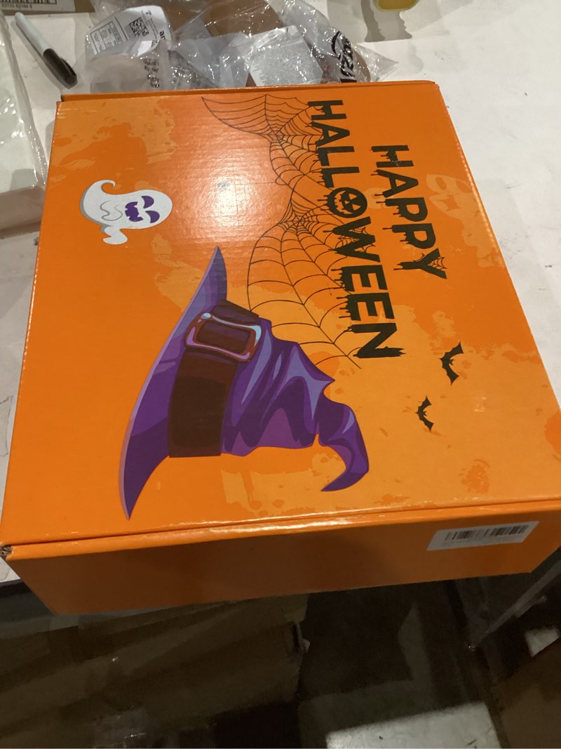 Condition photo showing New/Like New for QinYing Black Halloween Costume LED Light Witch Hats for Women Steeple Top with Lamp for Party Black Black With Chiffon