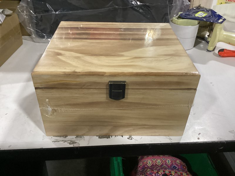 Condition photo showing Good Condition for Jewelry Box Organizer, Wooden Jewelry Boxes for Women with 55 Portable Jewelry Bags for Traveling, Travel Jewelry Case Storage for Earrings Rings Necklaces Brackets, Gifts for Women Girls Carbonized Brown