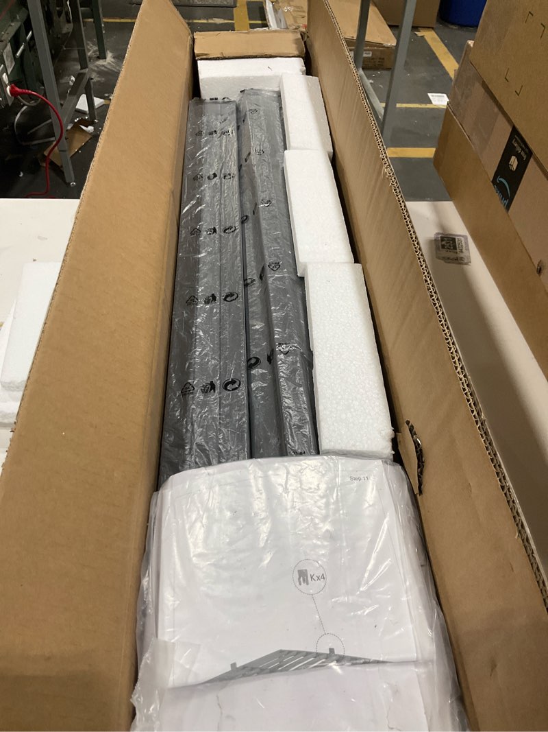 Condition photo showing Good Condition for Queen Bed Frame 4 Inch Black, Metal Platform Bed Frame Queen Size with Baffles, No Box Spring Needed, Heavy Duty Steel Support, Rounded Corner Design, Reserved Holes, Noise Free, Easy Assembly Queen 4 inch