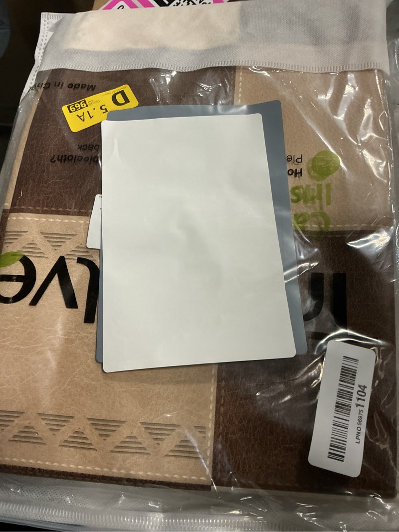 Condition photo showing New/Like New for trudelve heavy duty vinyl table cloth plastic table cloth waterproof wipeable pvc tablecloths for rectangle tables (54'' x 78'', lattice-2) 78" x 54" (rectangular) lattice-2