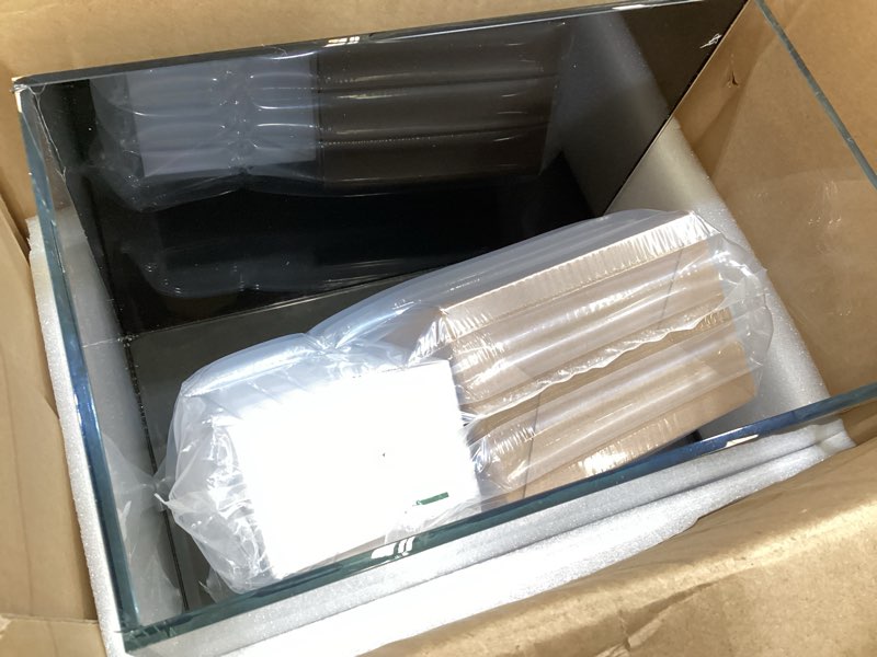 Condition photo showing Good Condition for 2.8 gallon aquarium starter kits, small fish tank with light and waterfall filter pump, suitable for small fish, shrimp, or betta fish tank 2.8 gallon black