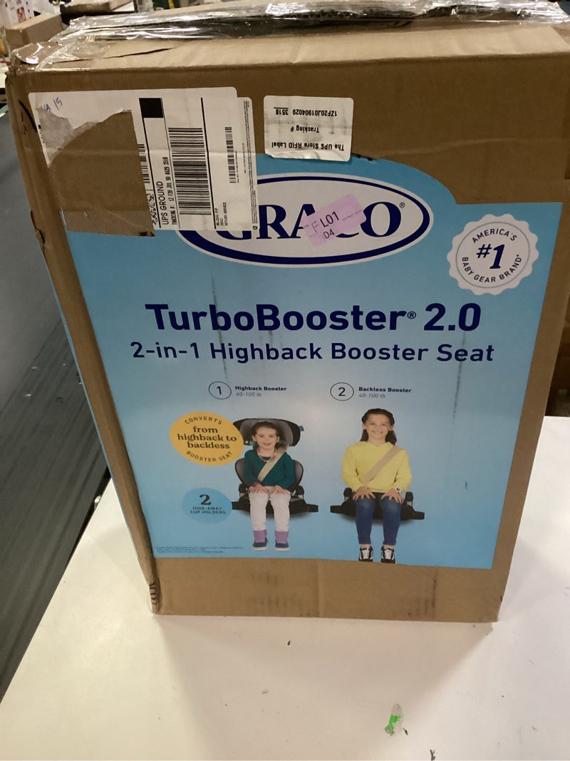 Condition photo showing New/Like New for graco turbobooster 2.0 highback booster car seat, declan