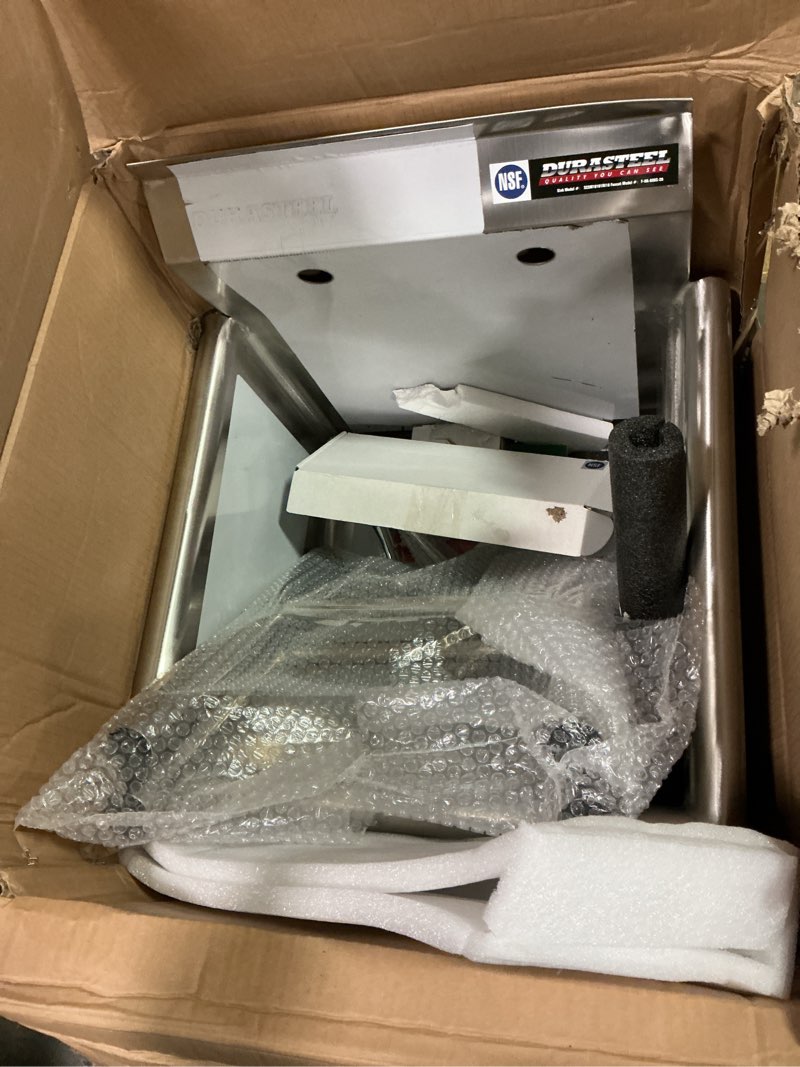Condition photo showing New/Like New for Stainless Steel Prep & Utility Sink - DuraSteel 1 Compartment Commercial Kitchen Sink - NSF Certified - Single 18" x 18" Inner Tub with No Lead Faucet (Restaurant, Kitchen, Laundry, Garage) 18"x18" Inner Tub + Faucet Sink