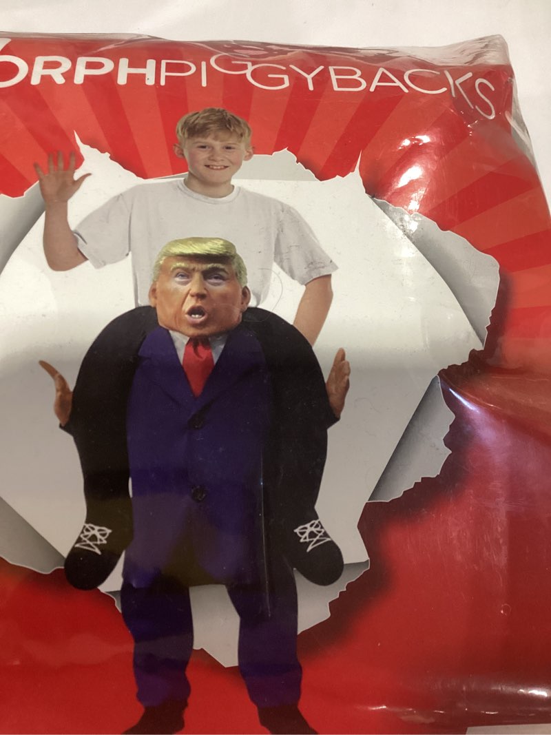 Condition photo showing New/Like New for Morph Men's Women's Halloween Piggy Back Funny Piggyback Costume - with Stuff Your Own Legs