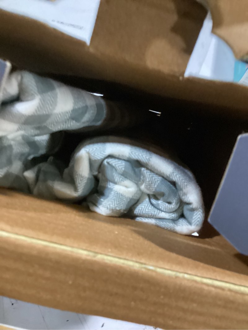 Condition photo showing As Is for modern moments by gerber baby neutral super soft swaddle blankets  2-pack  goose  one size