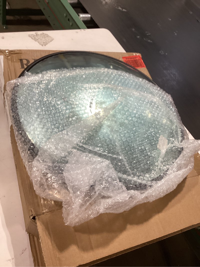 Condition photo showing As Is for reliancer 18" convex security mirror curved safety mirror adjustable traffic road mirror safety corner mirror blind spot mirror parking mirror for garage surveillance mirror indoor outdoor shop office