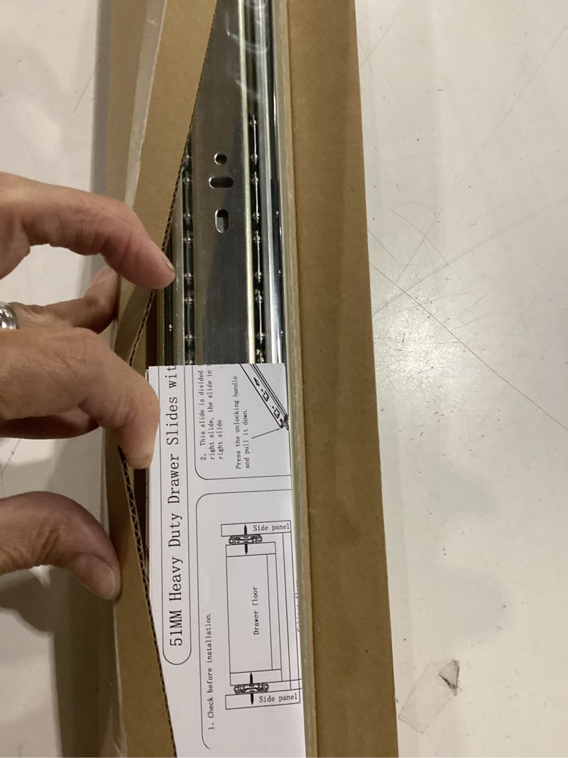 Condition photo showing New/Like New for slideway 200 lb heavy duty drawer slides 1 pair 14 16 18 20 32 inch full extension ball bearing sliding rails cabinet runners tracks tool box glides (with screws, 2" wide)