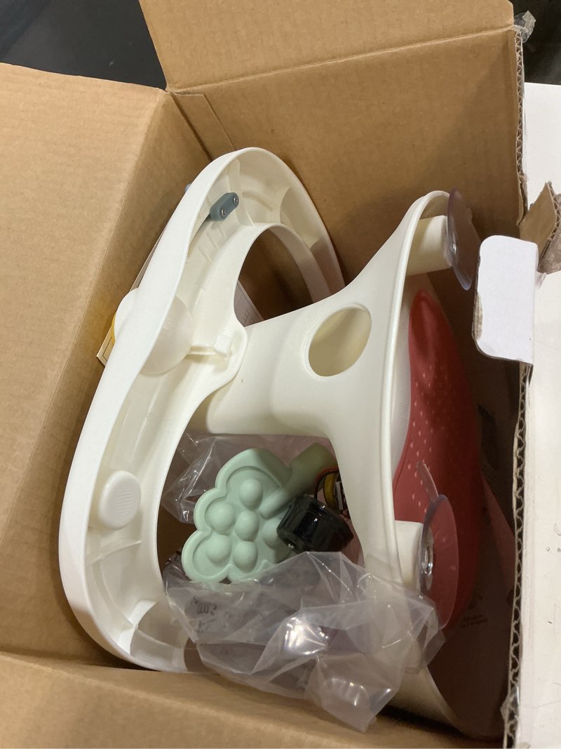 Condition photo showing As Is for baby bath seat for babies 6 months & up - bathtub seats for babies sitting up with rinse cup, non-slip, comfortable, infant bath essentials, pink