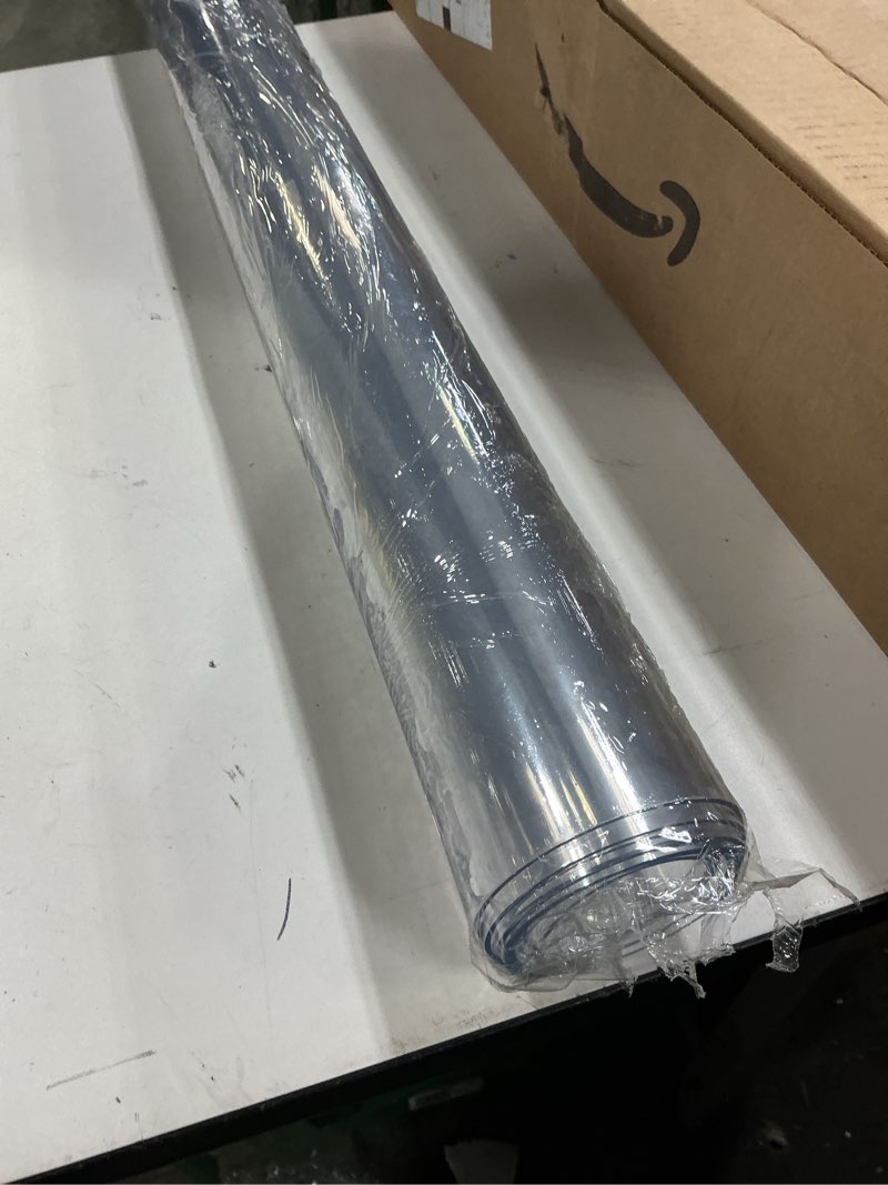 Condition photo showing New/Like New for Farm Plastic Supply - Clear Vinyl Sheeting - 15 Mil - Clear Vinyl Roll, Vinyl Plastic Sheeting, Clear Vinyl Sheet for Storm Windows, Covering, Protection, Tablecloth Protector (4' x 5')