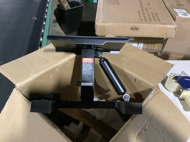 Condition photo showing As Is for vevor motorcycle stamd !!!!!!!!! missing jack.