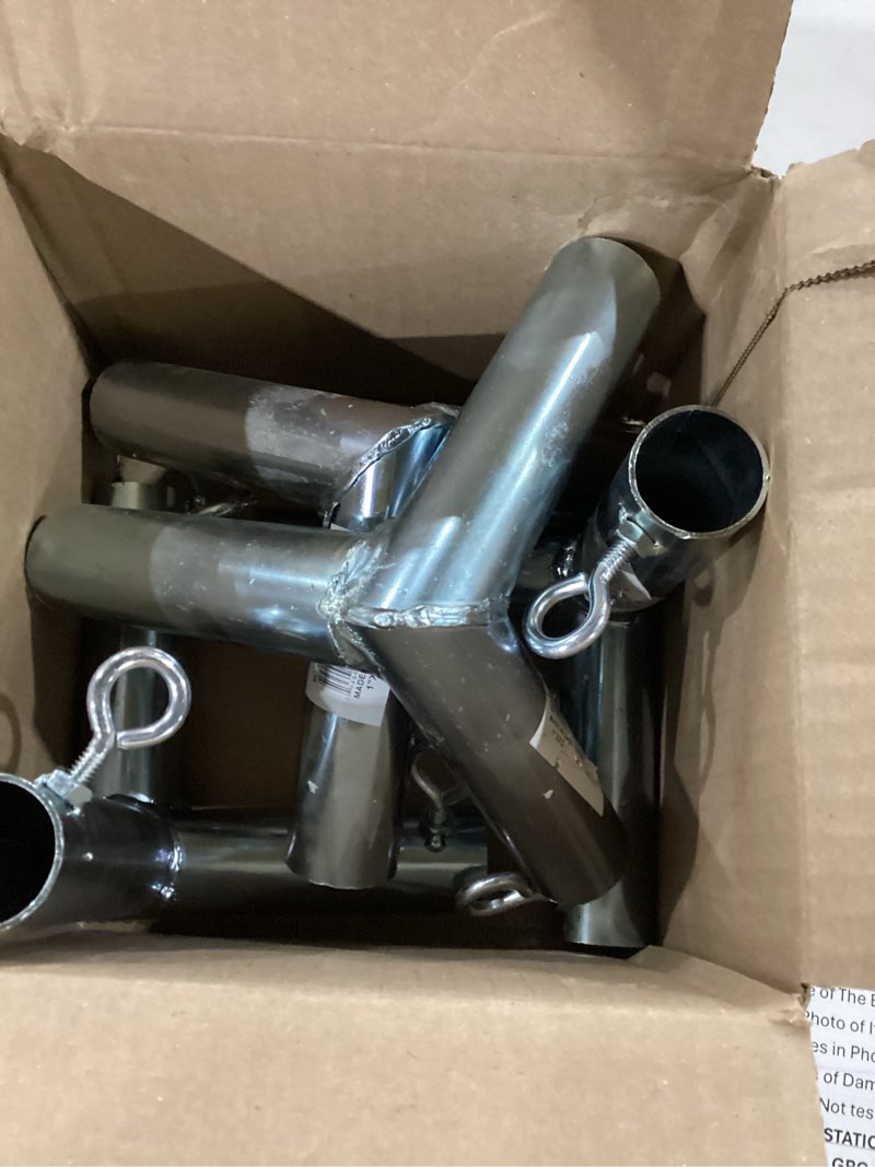 Condition photo showing Good Condition for 4pcs 3 way 1" flat corner canopy fittings batting cage fittings (f3b) - fits 1" emt pipe that has an outer diameter of 1 3/16"