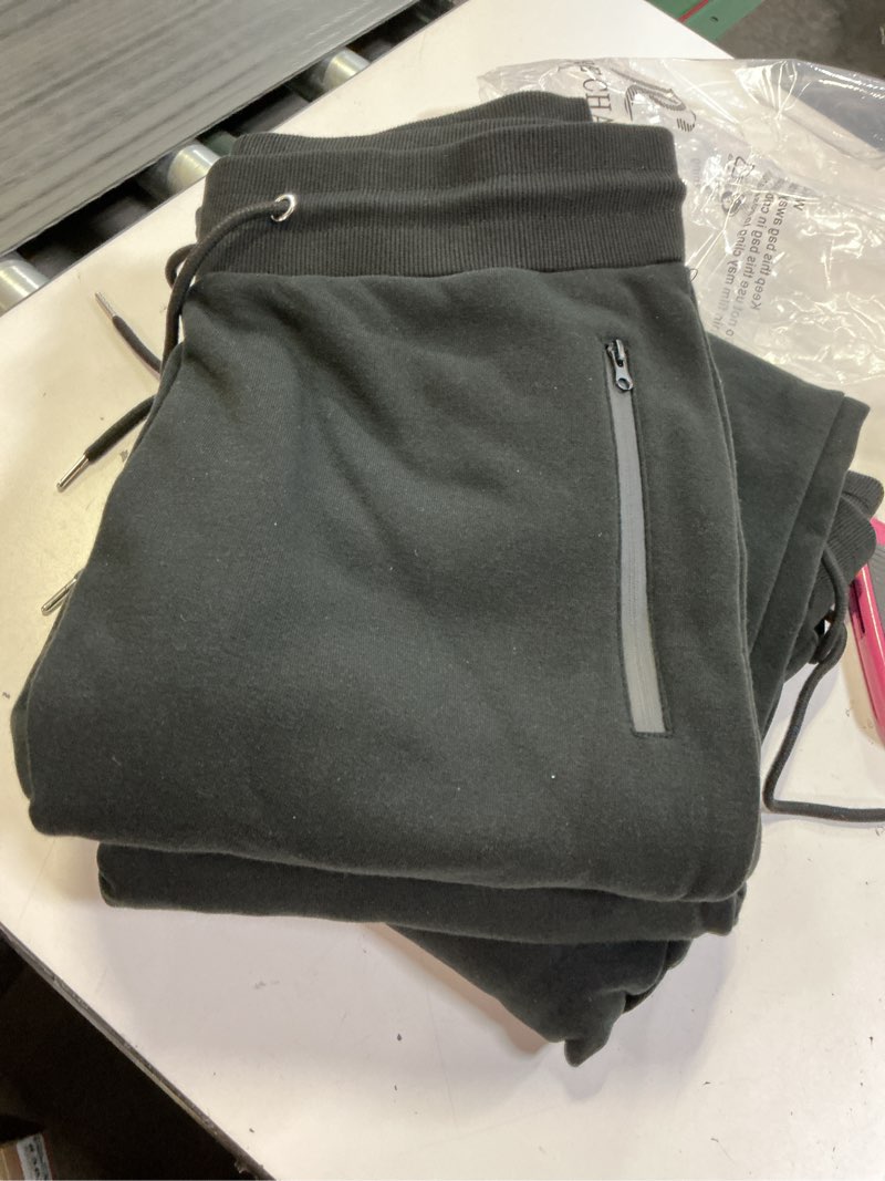 Condition photo showing Good Condition for pure champ mens 3 pack fleece active athletic workout jogger sweatpants for men with zipper pocket and drawstring size m