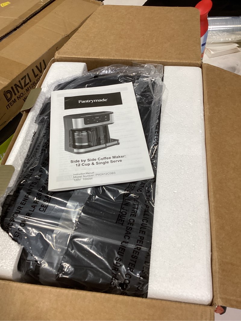 Condition photo showing New/Like New for Dual Brew Coffee Maker | 12-Cup & Single Serve Drip Machine | Touchscreen Programmable | K-Cup & Ground Coffee Compatible | Glass Carafe | Auto Shut-Off