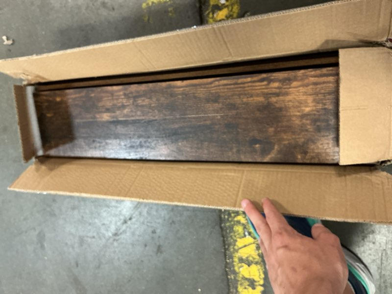 floating shelves - 2 pack 9 inch rustic wooden wall shelves - extra deeper & thicker wall mounted storage shelf for living room, kitchen, farmhouse - 24" w x 9" d x 1.6" h - rustic brown
