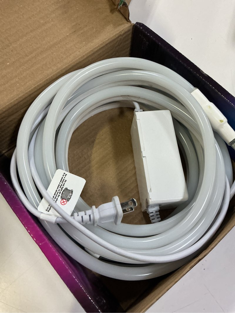 Condition photo showing Good Condition for led neon lights,ic+rgb 16.4ft rope lights control with app/remote,multiple modes,diy design,outdoor ip65 waterproof,24v flexible led strip lights for bedroom,gaming,party decoration