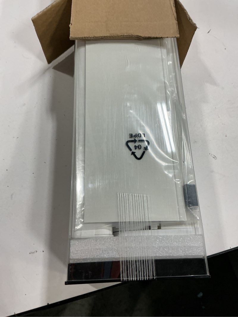 Condition photo showing New/Like New for DENFOON Motorized Zebra Blinds, Solar Powered Dual Layer Automatic Shades with Remote Control, Rechargeable Smart Blinds Horizontal Wireless Electric Shades for Windows, Custom Size, White? 20 x 72 White 20"W x 72"H