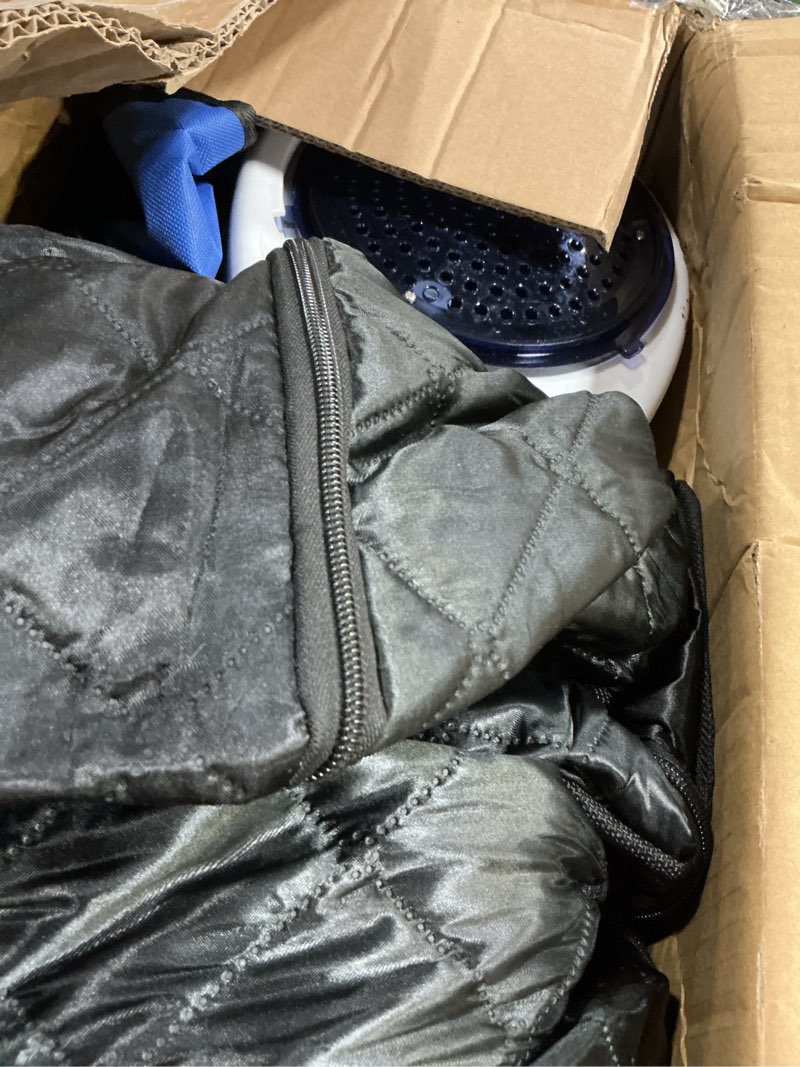 Condition photo showing As Is for upgraded portable sauna for home?relaxation, steam sauna for home with steamer, remote control, folding chair, 9 levels black