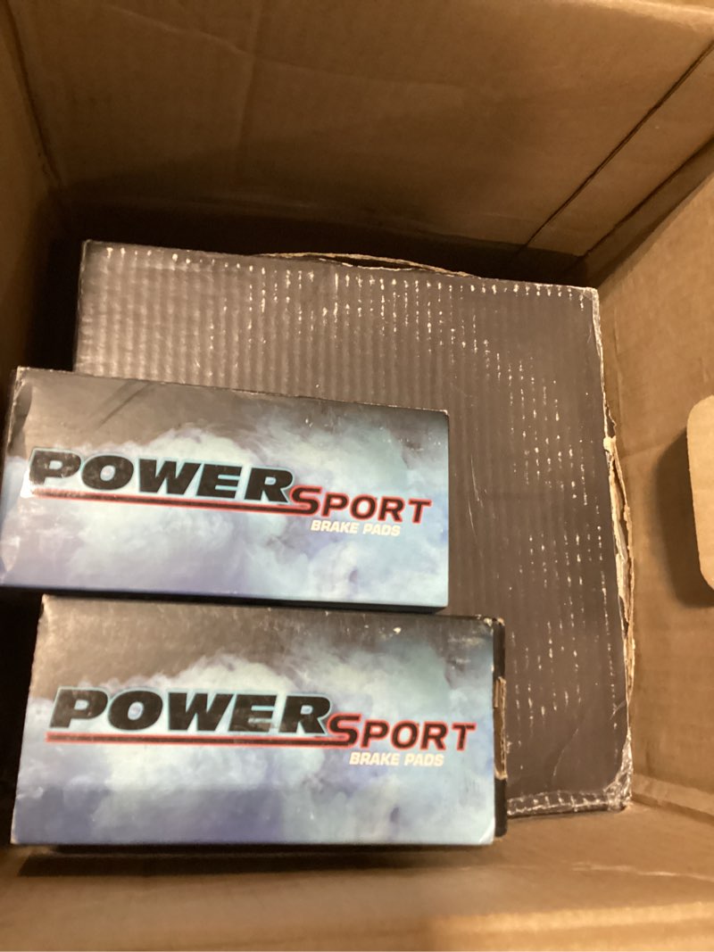 Condition photo showing As Is for PowerSport Front Rear Brakes and Rotors Kit |Front Rear Brake Pads| Brake Rotors and Pads| Ceramic Brake Pads and Rotors |fits 2012-2017 Hyundai Accent, 2012-2017 Kia Rio, 2013-2014 Dodge Attitude