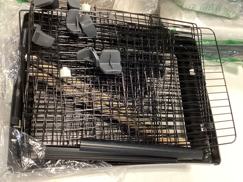 Condition photo showing Good Condition for 25 inch Bird Cage, Portable Travel Parrot Cage, Double-Layer Parakeet Cage, for Temporary Pet Accommodation, Trip to Vet, Short Trip, Camping, Black