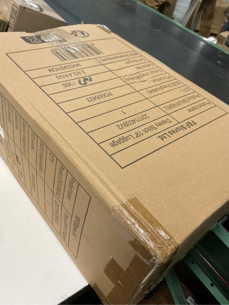 Condition photo showing New/Like New for disney stitch suitcase set or individual, hard shell suitcase with wheels 28l, 50l or 91l, 4 wheels (navy stitch small)