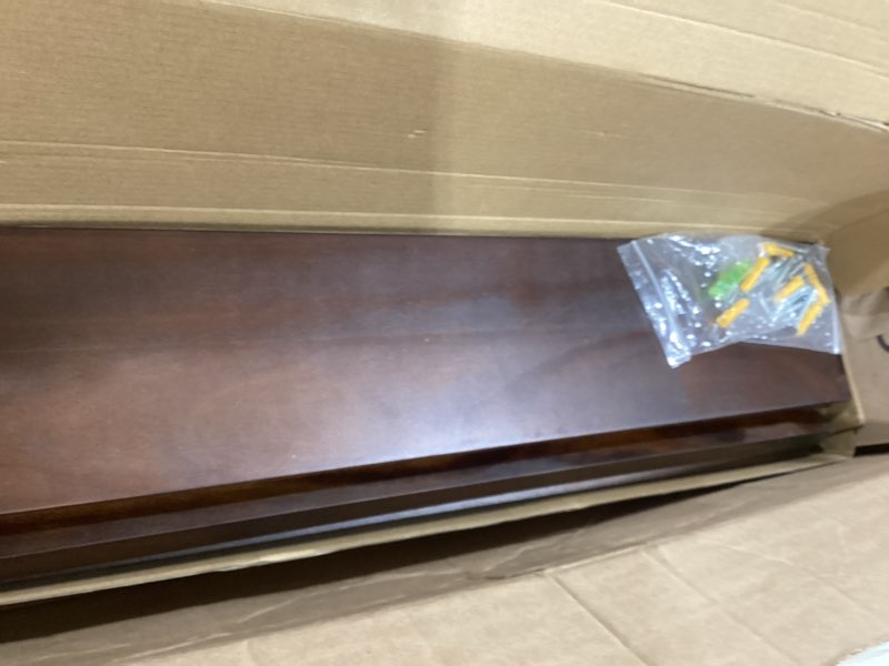 Condition photo showing Good Condition for azsky nursery book shelves 24 inch deep walnut floating bookshelf for kids room wall mounted floating shelves solid nursery bookshelf perfect decor for kitchen bedroom living room set of 3 deep walnut 24inch set of 3