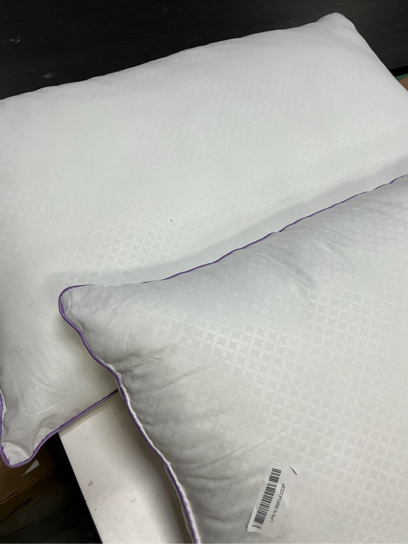 Condition photo showing As Is for jollyvogue pillows queen size set of 2, soft supportive bed pillows with super soft down alternative fill, luxury fluffy hotel quality for side, back, and stomach sleepers 2 queen