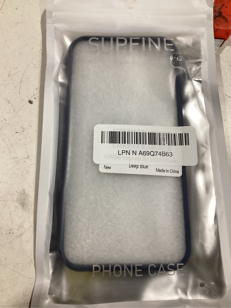 Condition photo showing item condition for SUPFINE Magnetic for iPhone 14 Case & iPhone 13 Case (Compatible with MagSafe) (Military Grade Drop Protection) Slim Translucent Matte Shockproof Phone Cover,Deep Blue Deep Blue iPhone 13/14
