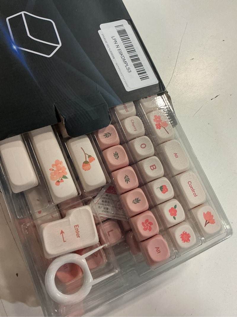 Condition photo showing Good Condition for xvx pink cute pbt keycaps-moa keycap, sakura love keycap custom keyboard keycaps 60 65 75 100 percent, 5 side dye sublimation keycap, 143 keys keycap set for cherry gateron mx switches keyboards