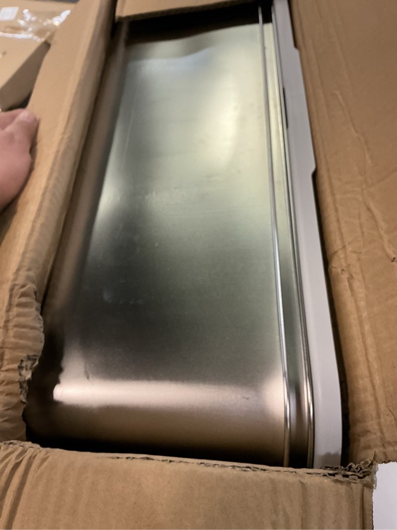 Condition photo showing Good Condition for Stainless Steel Sifting Litter Box, Sifting Cat Litter Boxes with Lid, Pellet Litter Box for Big Cat and Multi Cats with Scoop | High Sided, Anti-Urine Leakage, Non-Stick, Easy Cleaning XX-Large Silver Gray