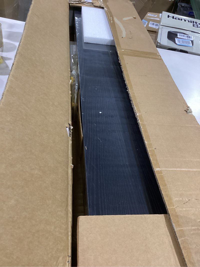 Condition photo showing Good Condition for BAYKA Floating Shelves, 48 inches Long Heavy Duty Wall Mounted Rustic Wood Shelves for Bathroom, Bedroom, Living Room, Kitchen, Office, Hanging Shelf for Books/Storage/Decor(Black,Set of 2) A. Black - Universal Classic Style 48inches