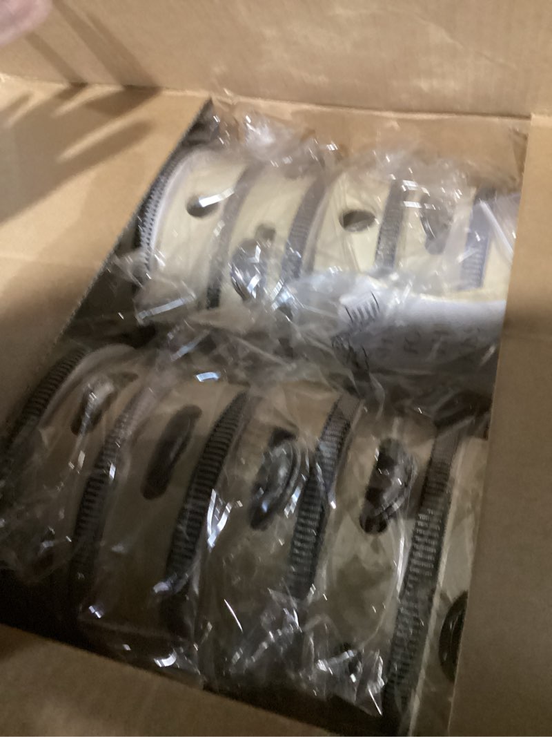 Condition photo showing New/Like New for 24 set 6 inch tambourine for adults wooden hand held drum with metal jingles, gift tags, white i love you printed ribbon percussion gift musical instrument for church wedding party favor(black) 6 inch black