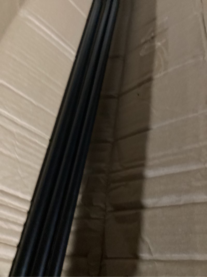 Condition photo showing Good Condition for Kenney KN75917 Ball End Standard Decorative Window Double Curtain Rod, 36-66" Adjustable Length, Matte Black Finish, 5/8" Diameter Steel Tubes