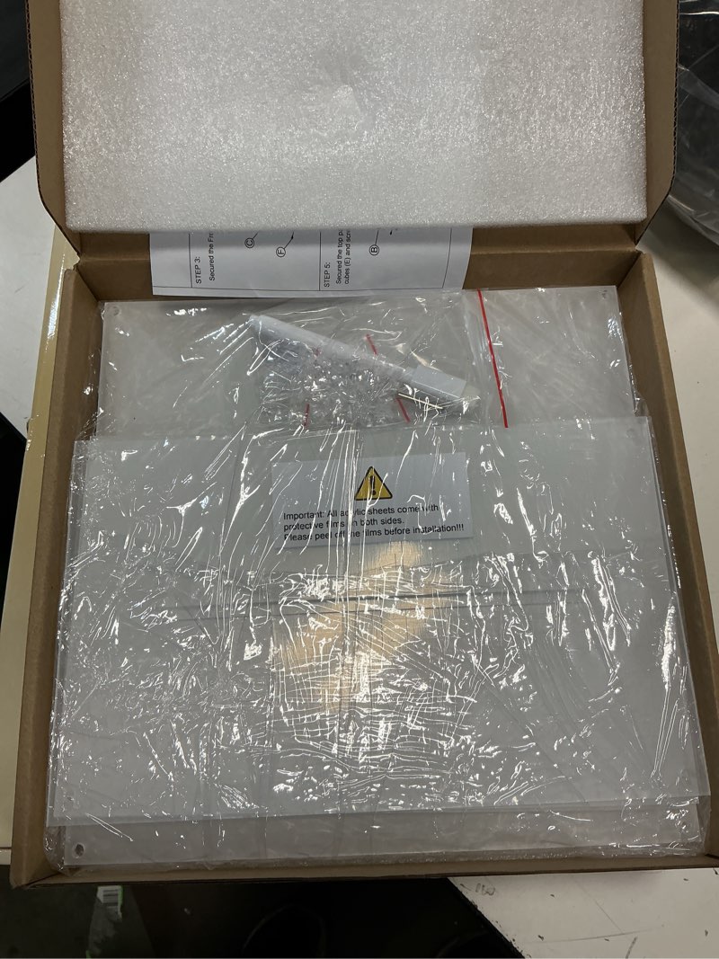 Condition photo showing New/Like New for Clear Acrylic Wedding Card Box, DIY Large Card Box with Clear Assembly Parts, Party Cards Receiving Box for Birthdays, Graduation & Baby Shower Decorations, Easy for Traveling(10x10x6.18”)