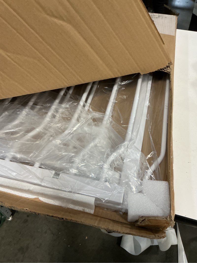 Condition photo showing Good Condition for mom's choice grownsy baby gate, 30.5"-53" auto-close dog gate for stairs & doorways, pressure-mounted easy install baby gate - no drill, walk through, safe & durable white 29"-53"*30"