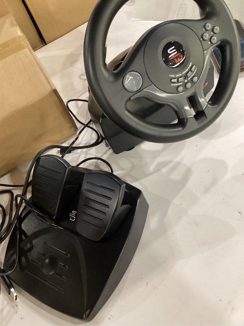 Condition photo showing Good Condition for subsonic - superdrive sv250 steering wheel. racing wheel with pedals and gearshift paddles - 22 cm diameter, 180° roation angle - for nintendo switch 2 - switch - ps4 - xbox series x/s, xbox one & pc sv200